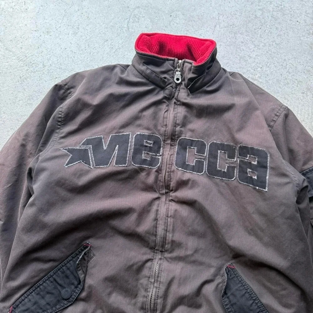 Vintage 90s Faded Mecca Quilt Lined Military Bomber Jacket Skater Grunge